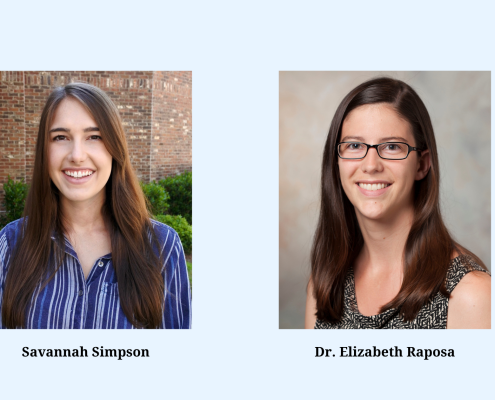 Headshots of Savannah Simpson and Dr. Elizabeth Raposa